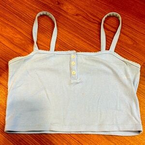 Blue crop top